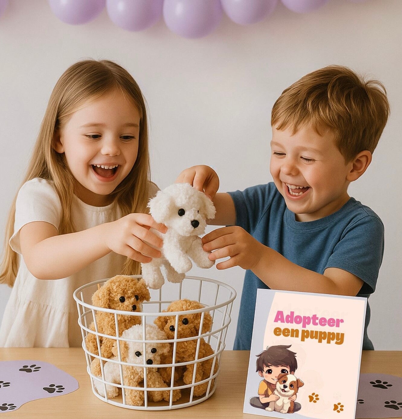 Adopteer een puppy feestje