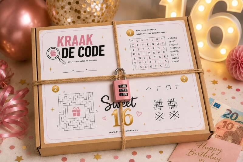 kraak de code bundel geld cadeau sweet sixteen
