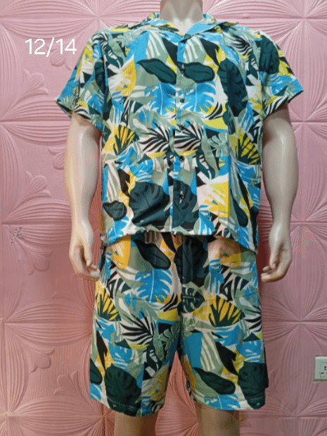 Men 2 piece,  shirt and short