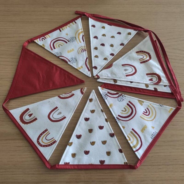 Vlaggenlijn - terracotta regenboog