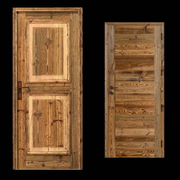 Bloc porte vieux bois