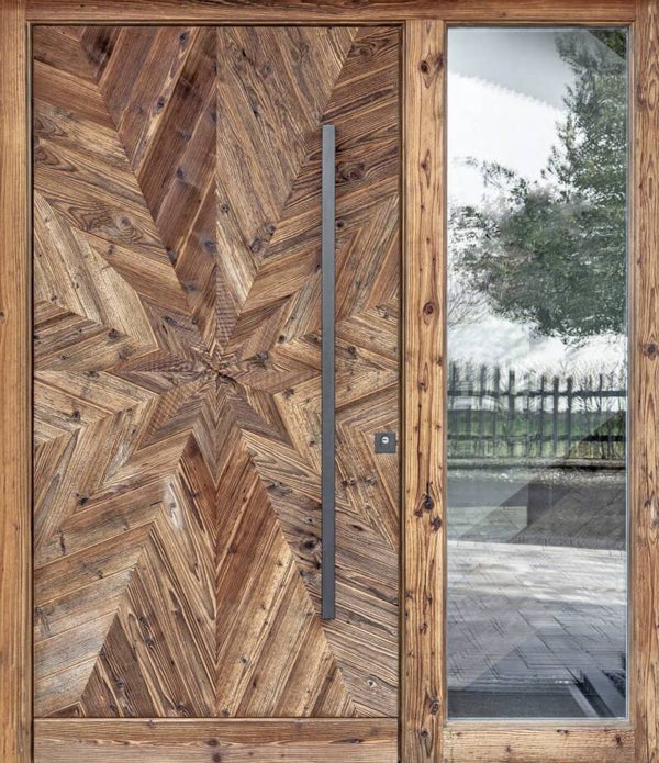 Portes d'entrée vieux bois