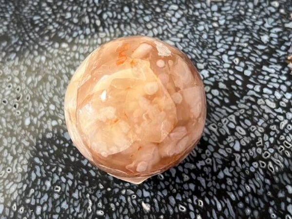 Agaat (Flower) Bol 1 - doorsnee 4 cm - 91 gram - MADAGASKAR