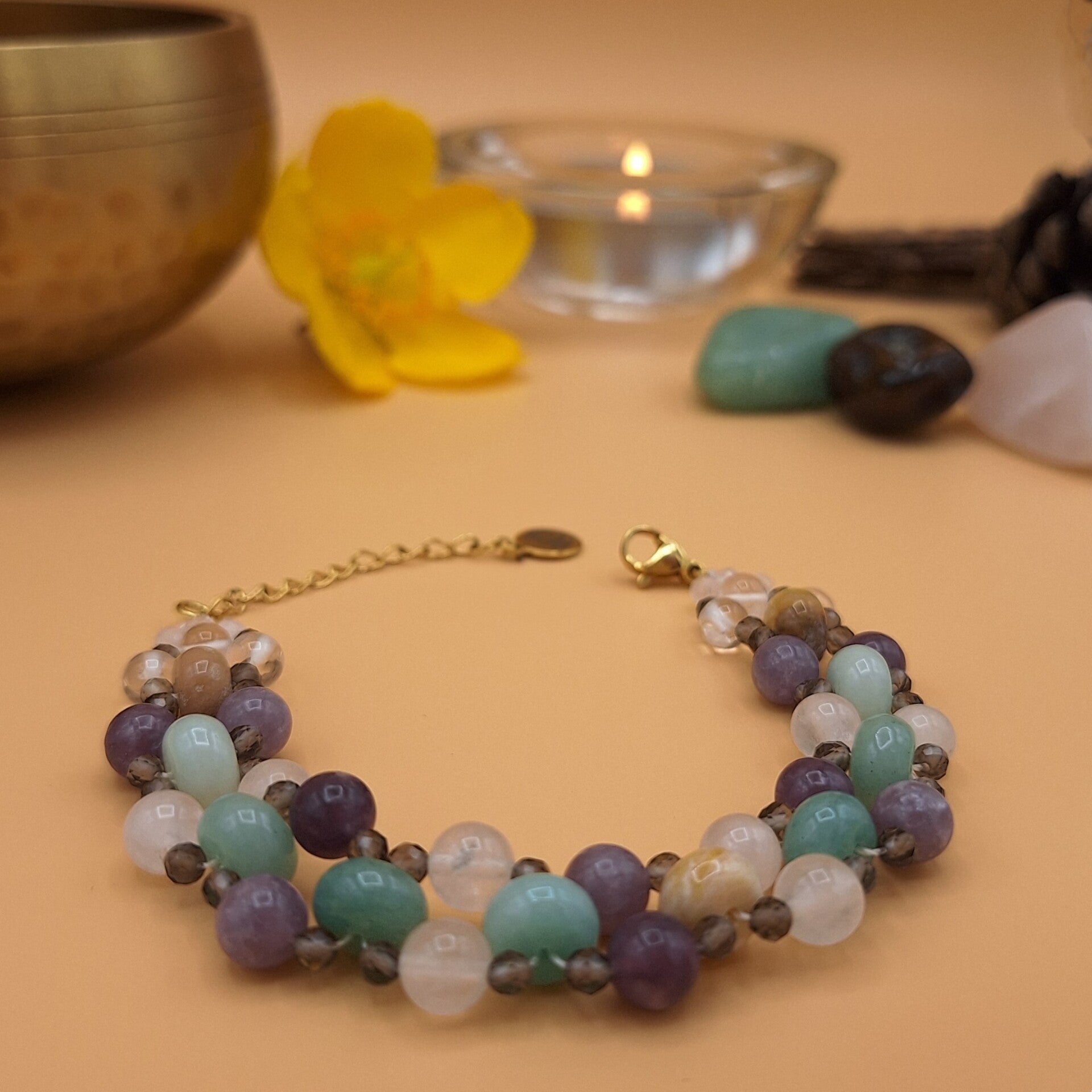 Armband Seelenruhe - Sonnenherz (Gold)