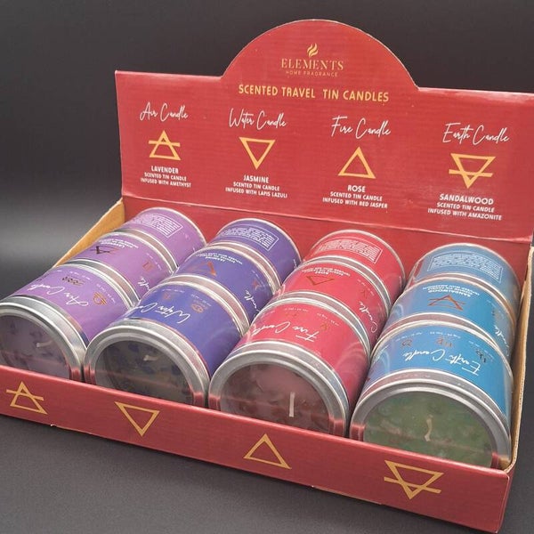 Elementar - Duftkerze - mit Heilsteinen