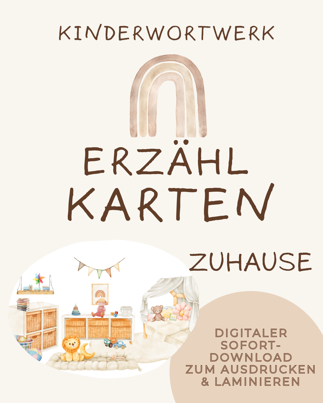 Erzählkarten Zuhause / 8 Seiten / Sofortdownload