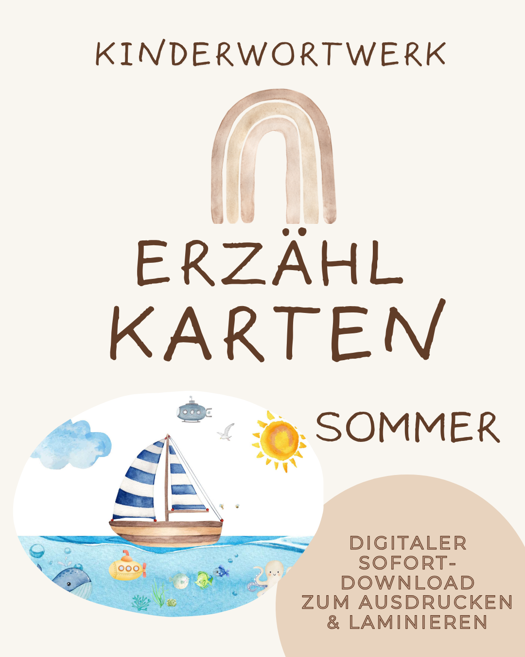 Erzählkarten Sommer / 8 Seiten / Sofortdownload