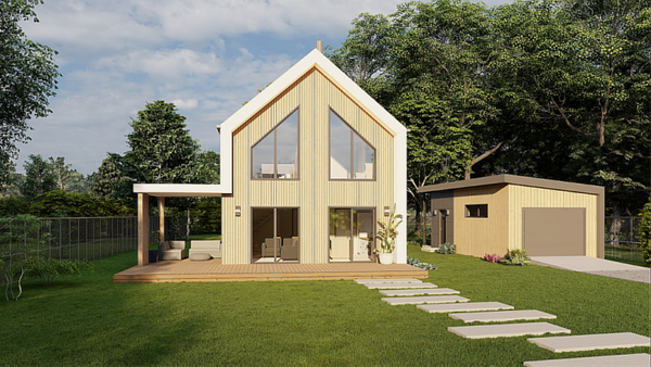 Maison Ossature Bois Type Grange 116 m2