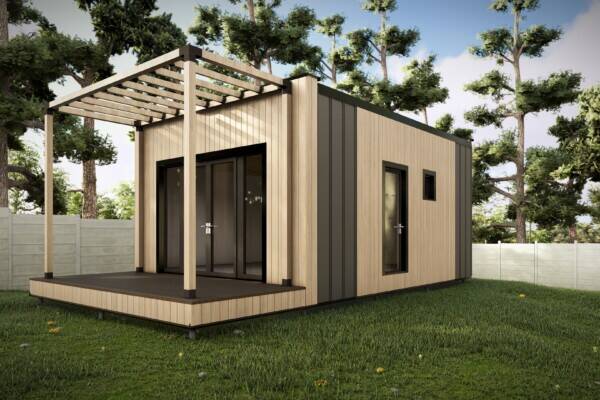 Petit Lodge Bois sur pilotis 28 m2 / Maison ossature bois