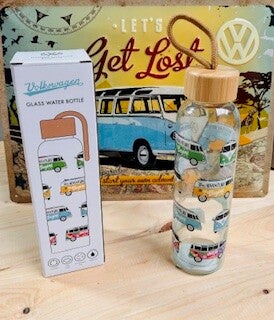 Glazen waterfles volkswagen bus