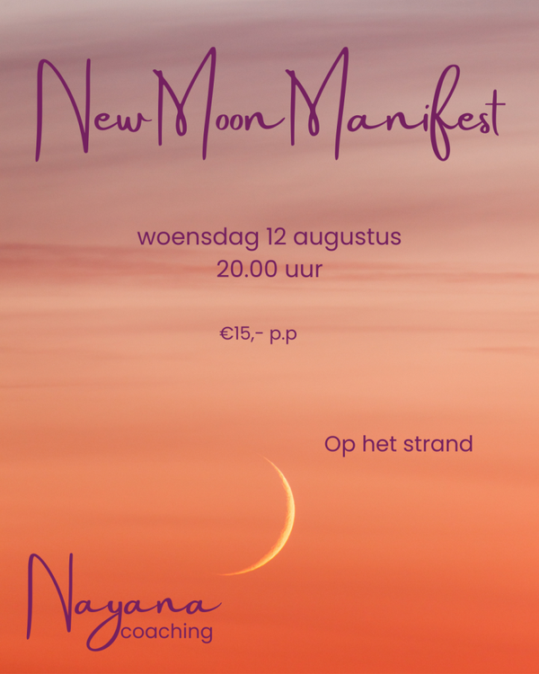 New Moon Manifest op het strand 12 augustus