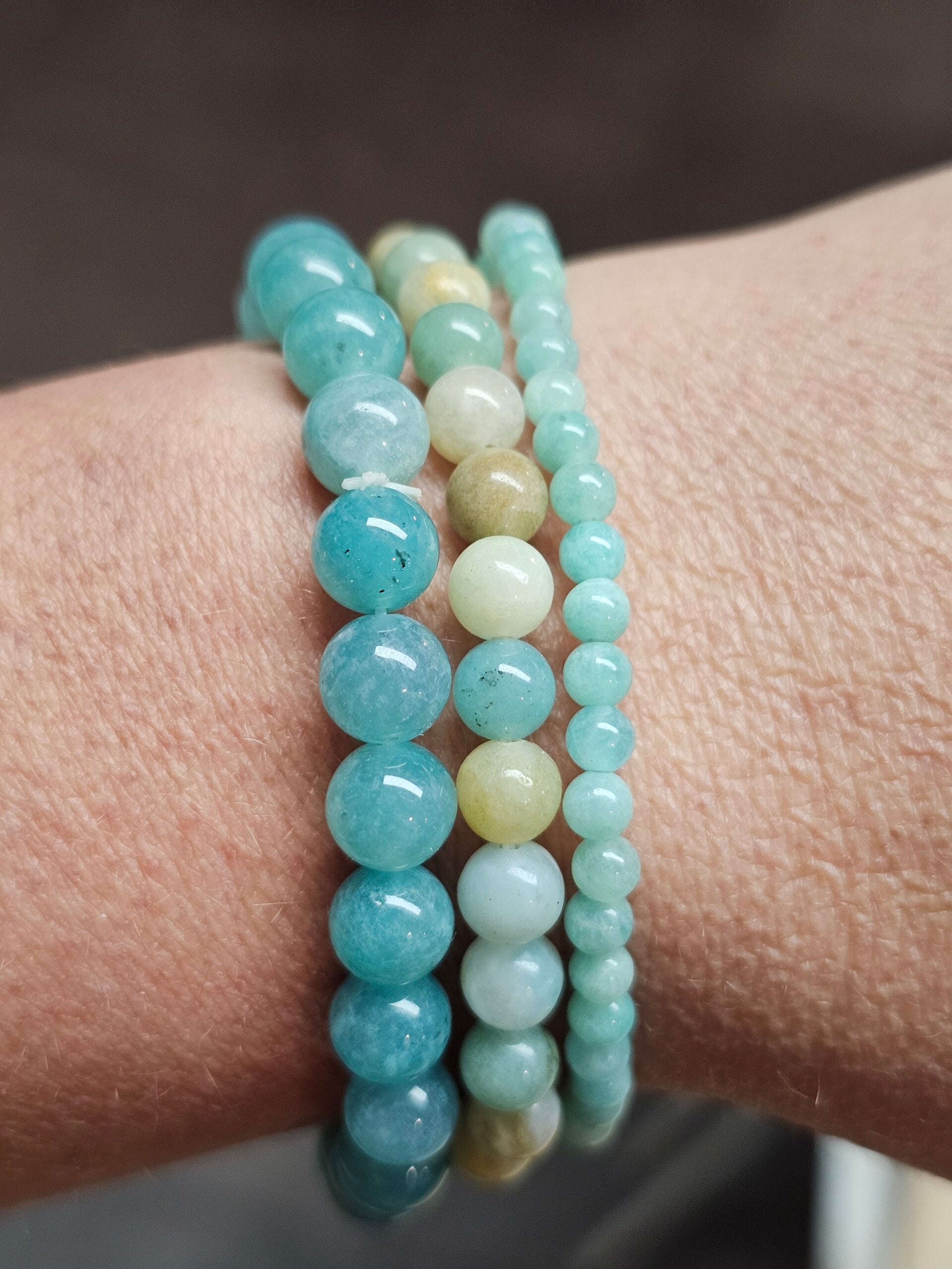 Amazoniet (mix) kogelarmband