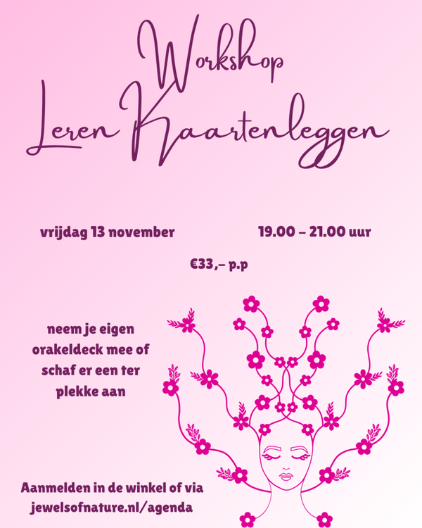 Workshop leren kaartenleggen  13 november