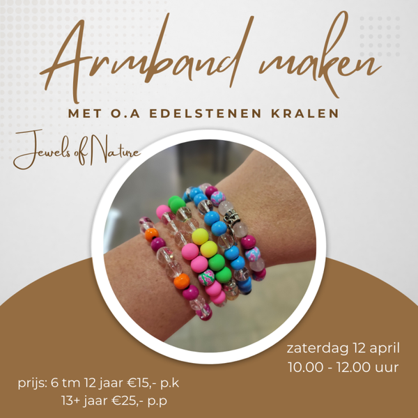 Armband maken met o.a edelstenen kralen