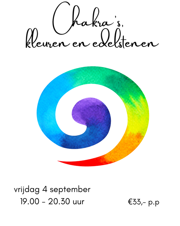 Chakra's, kleuren en edelstenen 4 september