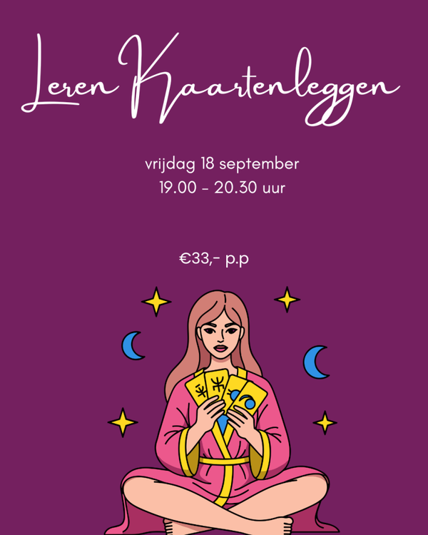 Workshop leren kaartenleggen  18 september