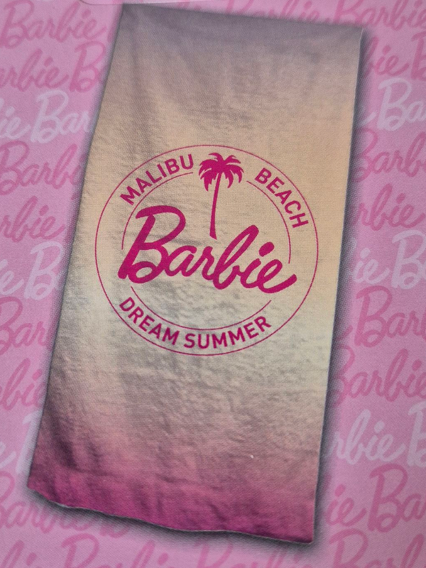 Barbie strandhanddoek katoen