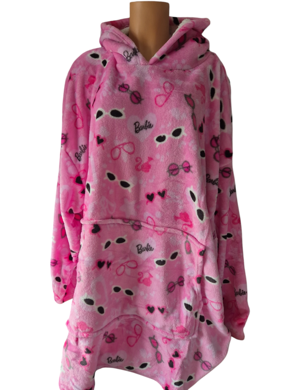 Barbie fleece hoodie oversized snuddie