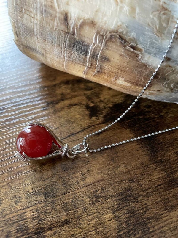 Healing Hands ketting Rode Agaat "evenwicht"