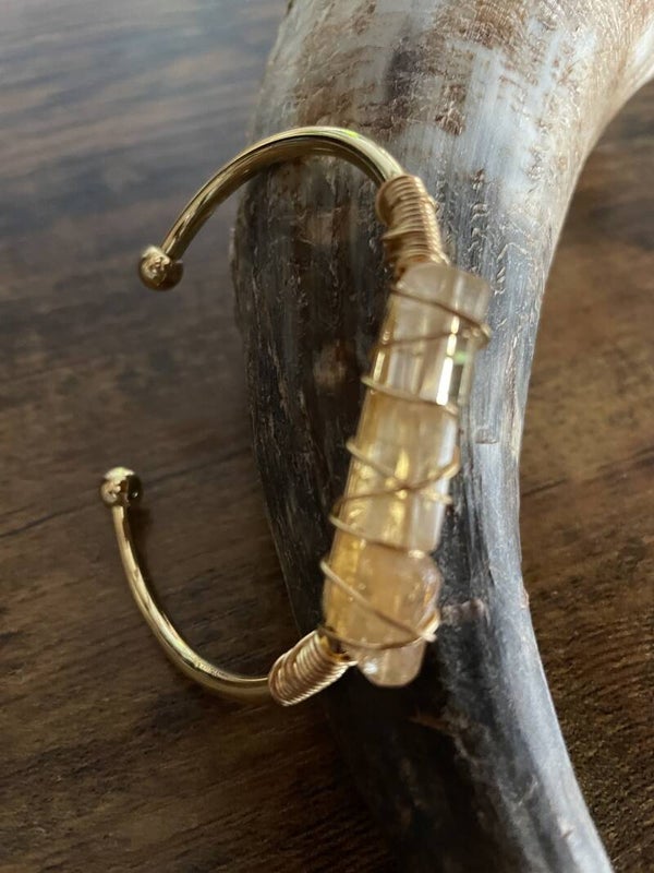 Goudkleurige Armband – Citrien