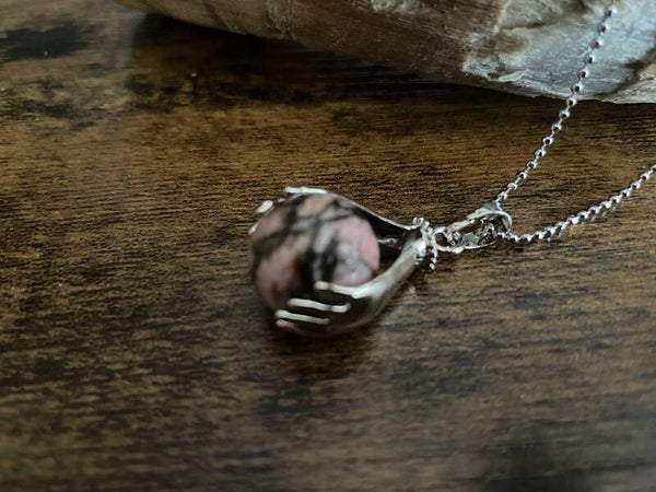 Healing Hands ketting Rhodoniet "eerste hulp bij ongemak"
