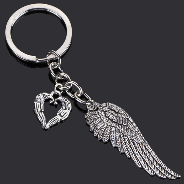 Sleutelhanger hartje-engelenvleugel
