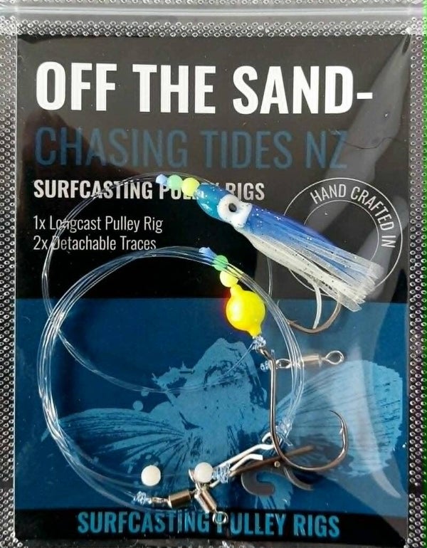 Chasing Tides Pully Rig x 2 Traces. (Blue Octopus Lumo Skirt)