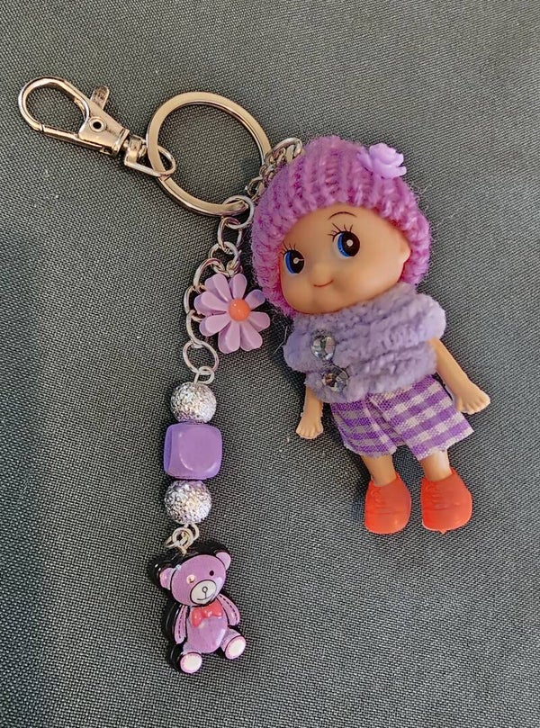Handcrafted Mini Doll Keychain