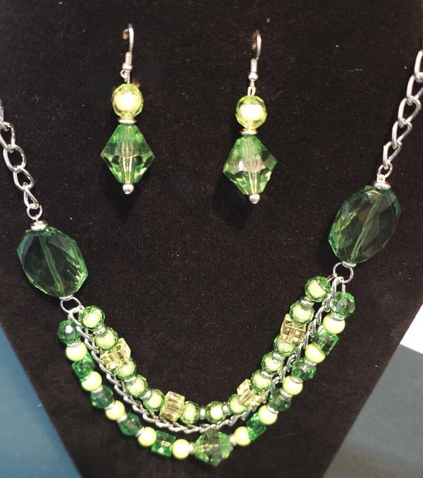 Handmade Multi-Strand Crystal Jewelry Set