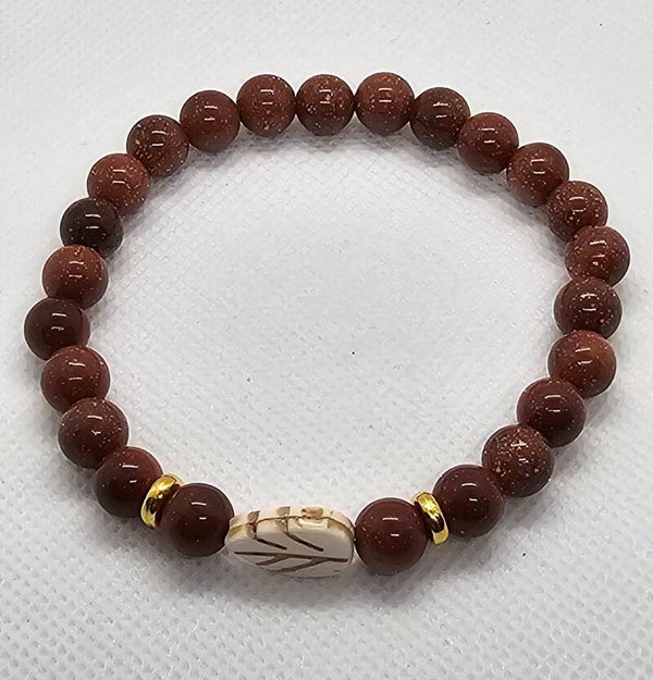 Handcrafted Nature-Inspired Beaded Stretch Bracelet