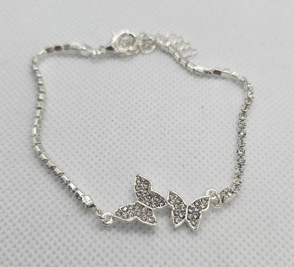 Crystal Butterfly Tennis Bracelet