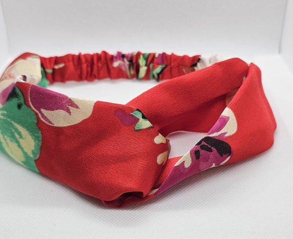 Floral Print Twisted Knot Headband