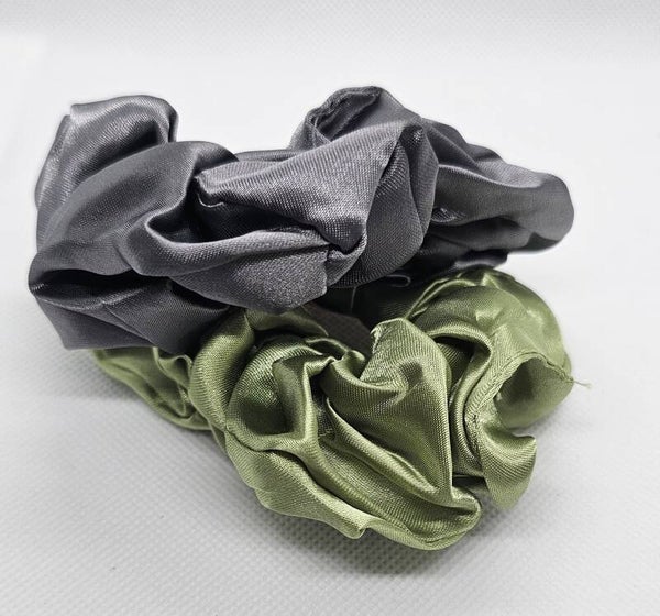 Premium Silky Satin Scrunchie Set