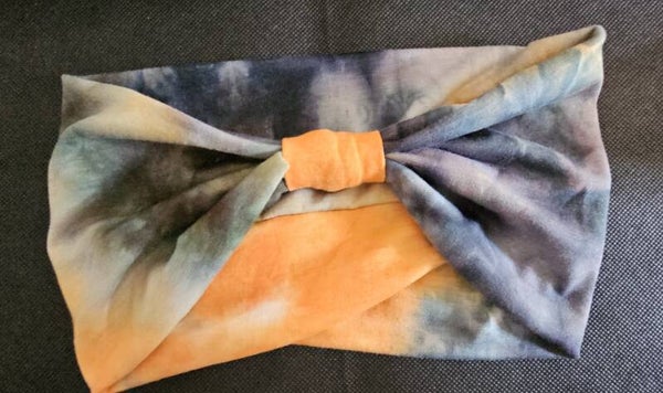 Boho Tie-Dye Wide Knot Headband
