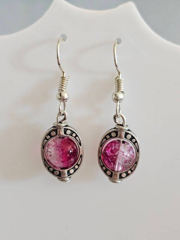 Handmade Vintage-Style Beaded Drop Earrings