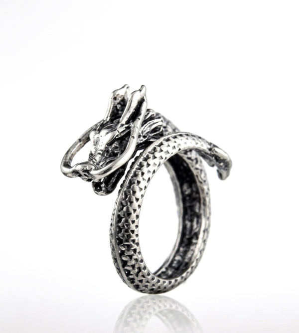 Unisex Mythical Dragon Wrap Statement Ring