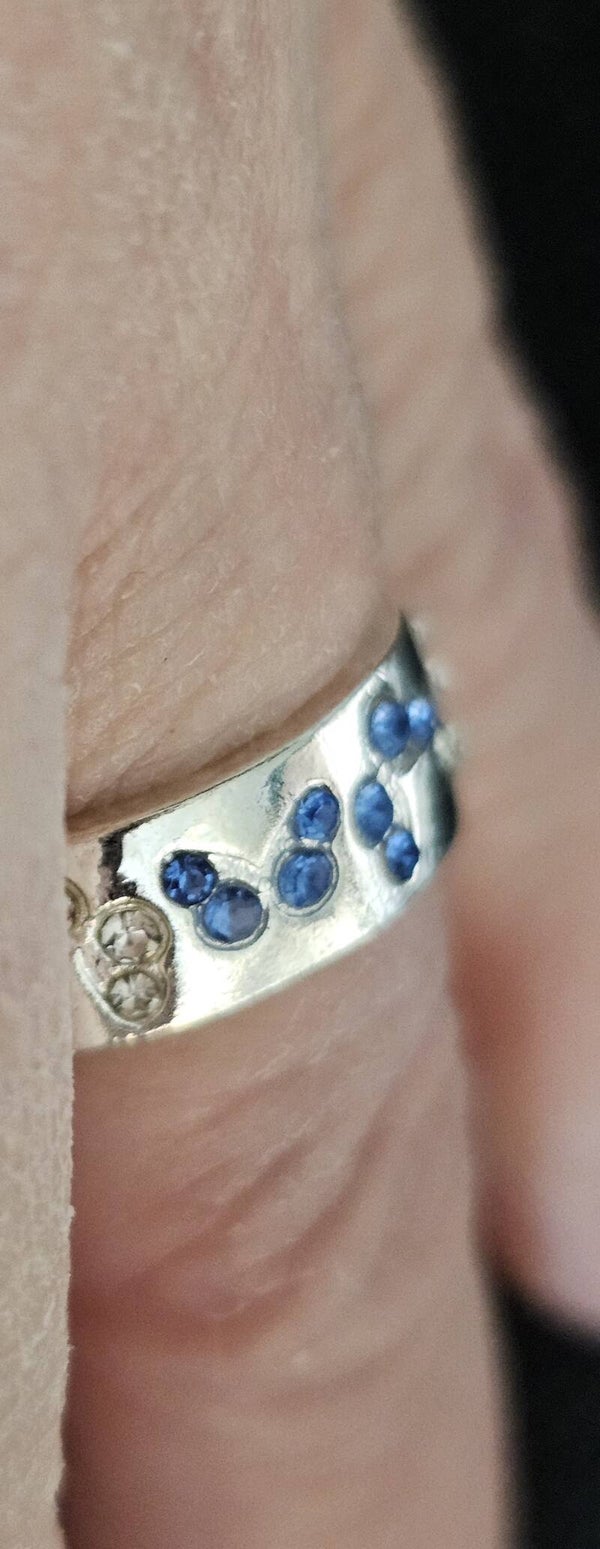 Unisex Stainless Steel Sparkling Butterfly Band