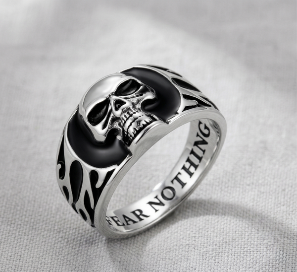 Unisex "Fear Nothing" Skull & Flame Band
