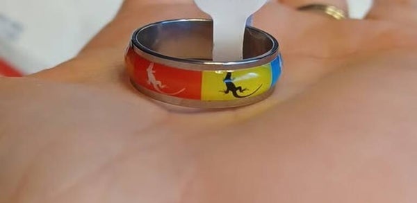 Unisex "Lizard" Wildlife Inlay Band