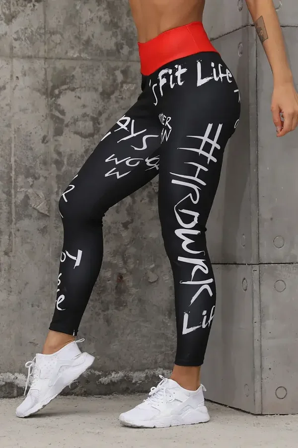 Women's Sportswear Print Patchwork Leggings