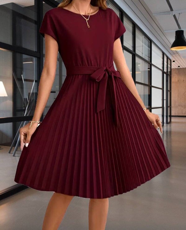 Women's Casual Solid Short Sleeve Dress