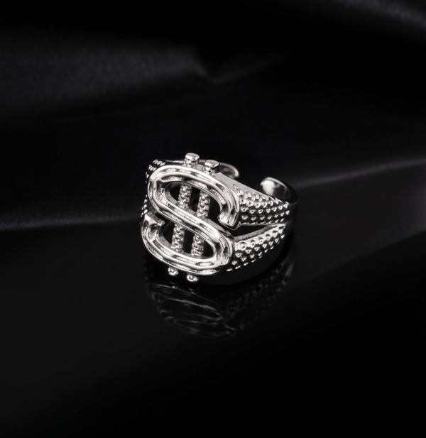 Unisex Hiphop Dollar Sign Statement Ring