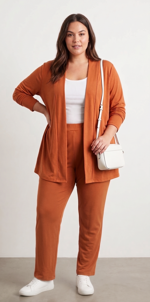 Women's Two-Piece Cardigan and Pants Set