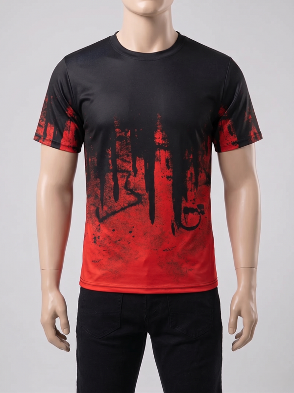 Men's Abstract Ink Splash Graphic Tee