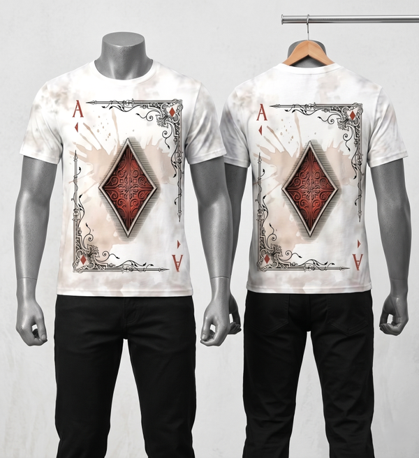 Men's Vintage Ace of Diamonds Graphic Tee