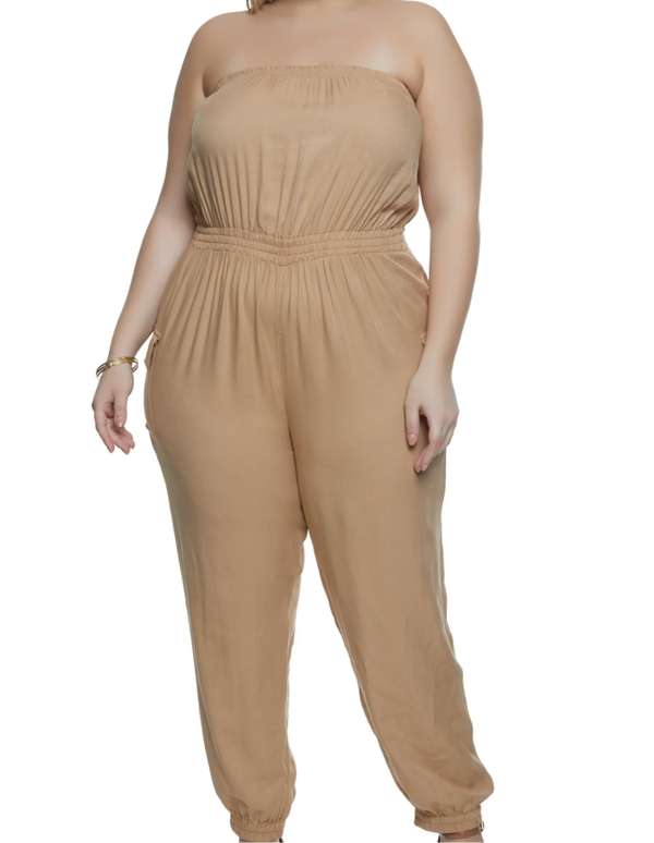 Women's Plus Cargo Jumpsuit
