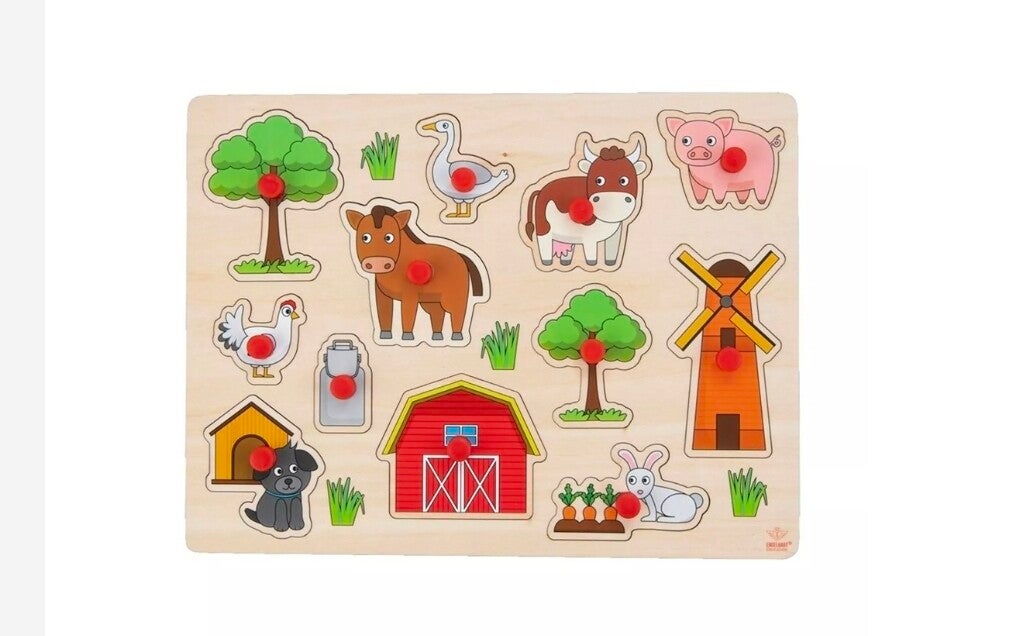 Houten legpuzzel boerderij