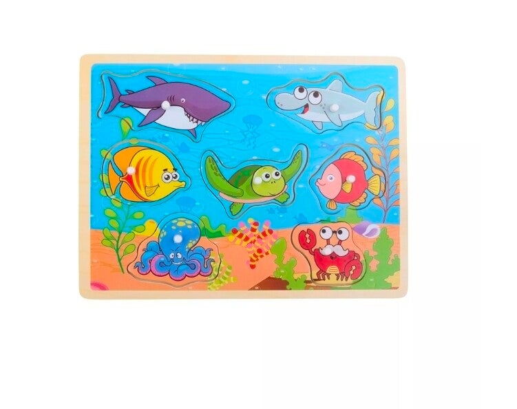 Houten legpuzzel zeedieren