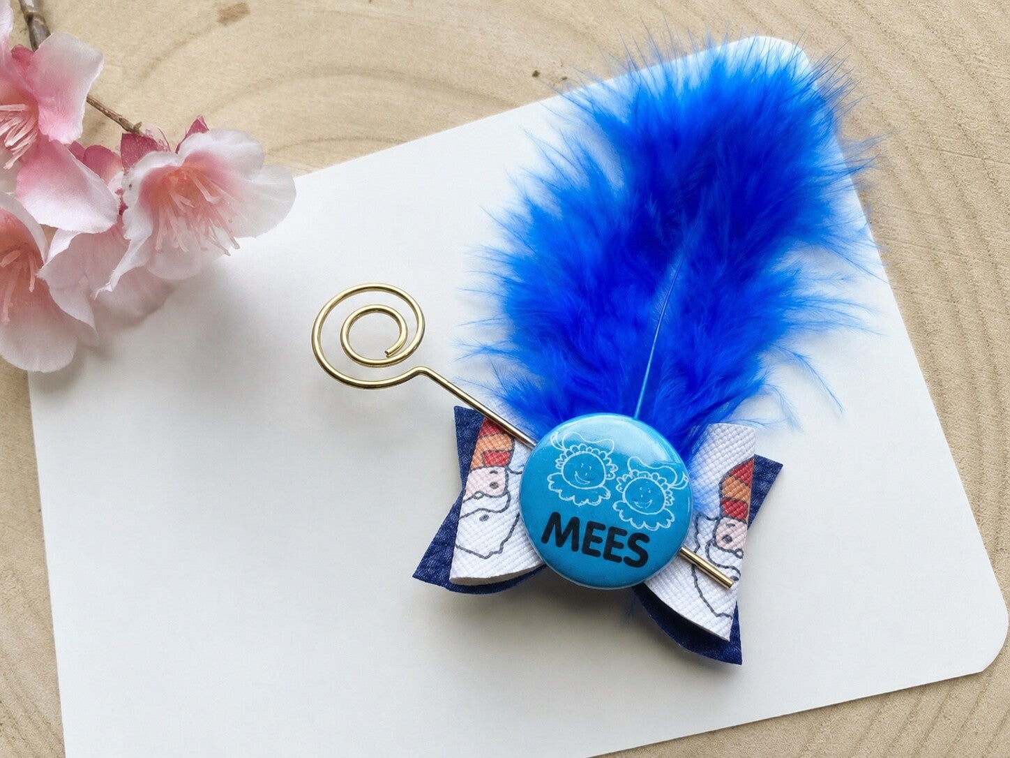 Sinterklaas broche voor jongens met naam🤩🩵