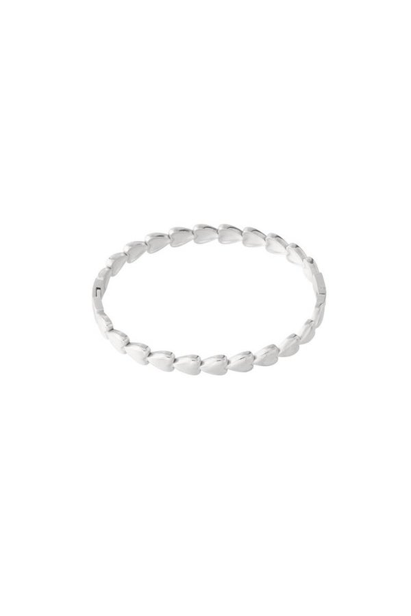 heart bangle - zilver